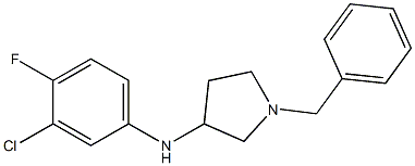 1-benzyl-N-(3-chloro-4-fluorophenyl)pyrrolidin-3-amine Struktur