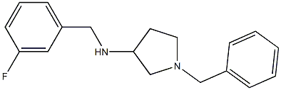 1-benzyl-N-[(3-fluorophenyl)methyl]pyrrolidin-3-amine Struktur