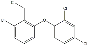 1-chloro-2-(chloromethyl)-3-(2,4-dichlorophenoxy)benzene Struktur