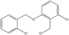 1-chloro-2-(chloromethyl)-3-[(2-chlorophenyl)methoxy]benzene Struktur