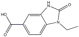 1-ethyl-2-oxo-2,3-dihydro-1H-1,3-benzodiazole-5-carboxylic acid Struktur