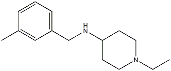 1-ethyl-N-[(3-methylphenyl)methyl]piperidin-4-amine Struktur