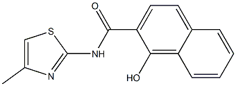 1-hydroxy-N-(4-methyl-1,3-thiazol-2-yl)naphthalene-2-carboxamide Struktur