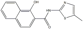 1-hydroxy-N-(5-methyl-1,3-thiazol-2-yl)naphthalene-2-carboxamide Struktur