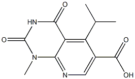 1-methyl-2,4-dioxo-5-(propan-2-yl)-1H,2H,3H,4H-pyrido[2,3-d]pyrimidine-6-carboxylic acid Struktur