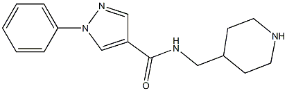 1-phenyl-N-(piperidin-4-ylmethyl)-1H-pyrazole-4-carboxamide Struktur