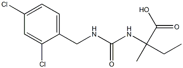 2-({[(2,4-dichlorophenyl)methyl]carbamoyl}amino)-2-methylbutanoic acid Struktur