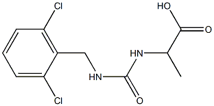 2-({[(2,6-dichlorophenyl)methyl]carbamoyl}amino)propanoic acid Struktur