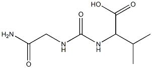 2-({[(2-amino-2-oxoethyl)amino]carbonyl}amino)-3-methylbutanoic acid Struktur