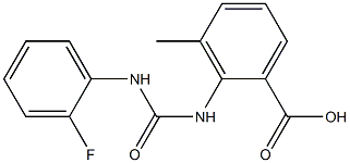 2-({[(2-fluorophenyl)amino]carbonyl}amino)-3-methylbenzoic acid Struktur