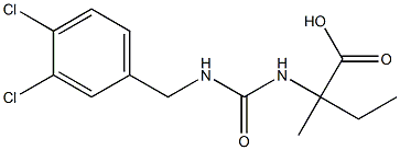 2-({[(3,4-dichlorophenyl)methyl]carbamoyl}amino)-2-methylbutanoic acid Struktur