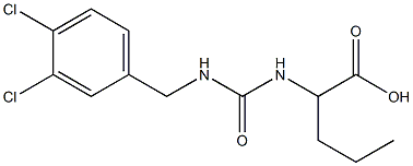 2-({[(3,4-dichlorophenyl)methyl]carbamoyl}amino)pentanoic acid Struktur