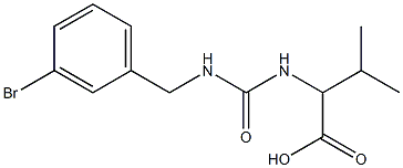 2-({[(3-bromobenzyl)amino]carbonyl}amino)-3-methylbutanoic acid Struktur