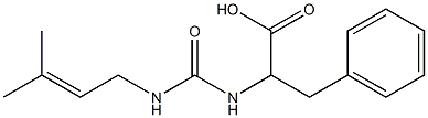 2-({[(3-methylbut-2-enyl)amino]carbonyl}amino)-3-phenylpropanoic acid Struktur