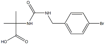 2-({[(4-bromophenyl)methyl]carbamoyl}amino)-2-methylpropanoic acid Struktur