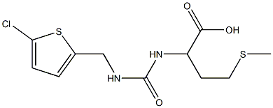 2-({[(5-chlorothiophen-2-yl)methyl]carbamoyl}amino)-4-(methylsulfanyl)butanoic acid Struktur