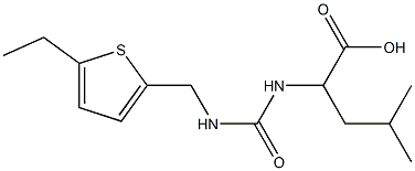 2-({[(5-ethylthiophen-2-yl)methyl]carbamoyl}amino)-4-methylpentanoic acid Struktur