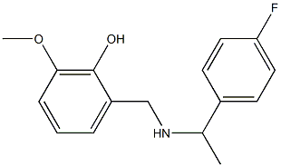 2-({[1-(4-fluorophenyl)ethyl]amino}methyl)-6-methoxyphenol Struktur