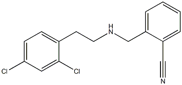 2-({[2-(2,4-dichlorophenyl)ethyl]amino}methyl)benzonitrile Struktur