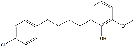 2-({[2-(4-chlorophenyl)ethyl]amino}methyl)-6-methoxyphenol Struktur