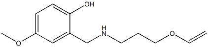 2-({[3-(ethenyloxy)propyl]amino}methyl)-4-methoxyphenol Struktur