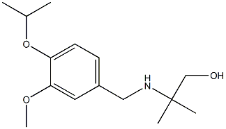 2-({[3-methoxy-4-(propan-2-yloxy)phenyl]methyl}amino)-2-methylpropan-1-ol Struktur