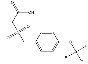 2-({[4-(trifluoromethoxy)phenyl]methane}sulfonyl)propanoic acid Struktur