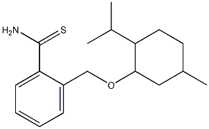 2-({[5-methyl-2-(propan-2-yl)cyclohexyl]oxy}methyl)benzene-1-carbothioamide Struktur