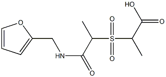 2-({1-[(furan-2-ylmethyl)carbamoyl]ethane}sulfonyl)propanoic acid Struktur