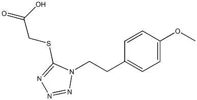 2-({1-[2-(4-methoxyphenyl)ethyl]-1H-1,2,3,4-tetrazol-5-yl}sulfanyl)acetic acid Struktur