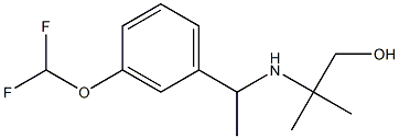 2-({1-[3-(difluoromethoxy)phenyl]ethyl}amino)-2-methylpropan-1-ol Struktur