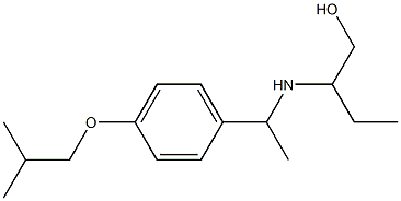 2-({1-[4-(2-methylpropoxy)phenyl]ethyl}amino)butan-1-ol Struktur