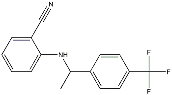 2-({1-[4-(trifluoromethyl)phenyl]ethyl}amino)benzonitrile Struktur