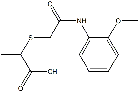 2-({2-[(2-methoxyphenyl)amino]-2-oxoethyl}thio)propanoic acid Struktur