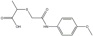 2-({2-[(4-methoxyphenyl)amino]-2-oxoethyl}thio)propanoic acid Struktur