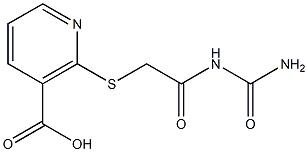 2-({2-[(aminocarbonyl)amino]-2-oxoethyl}thio)nicotinic acid Struktur