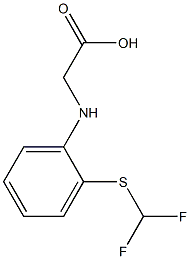 2-({2-[(difluoromethyl)sulfanyl]phenyl}amino)acetic acid Struktur