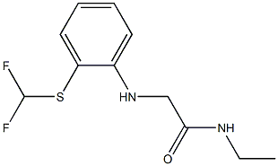 2-({2-[(difluoromethyl)sulfanyl]phenyl}amino)-N-ethylacetamide Struktur