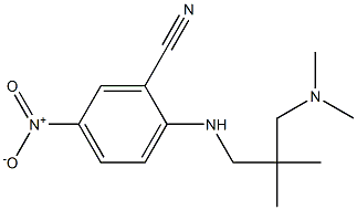 2-({2-[(dimethylamino)methyl]-2-methylpropyl}amino)-5-nitrobenzonitrile Struktur