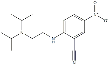 2-({2-[bis(propan-2-yl)amino]ethyl}amino)-5-nitrobenzonitrile Struktur