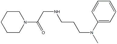 2-({3-[methyl(phenyl)amino]propyl}amino)-1-(piperidin-1-yl)ethan-1-one Struktur