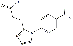 2-({4-[4-(propan-2-yl)phenyl]-4H-1,2,4-triazol-3-yl}sulfanyl)acetic acid Struktur