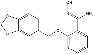 2-(1,3-benzodioxol-5-ylmethoxy)-N'-hydroxypyridine-3-carboximidamide Struktur