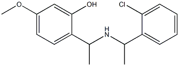 2-(1-{[1-(2-chlorophenyl)ethyl]amino}ethyl)-5-methoxyphenol Struktur