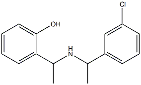 2-(1-{[1-(3-chlorophenyl)ethyl]amino}ethyl)phenol Struktur