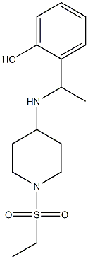 2-(1-{[1-(ethanesulfonyl)piperidin-4-yl]amino}ethyl)phenol Struktur