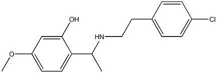 2-(1-{[2-(4-chlorophenyl)ethyl]amino}ethyl)-5-methoxyphenol Struktur