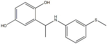 2-(1-{[3-(methylsulfanyl)phenyl]amino}ethyl)benzene-1,4-diol Struktur