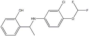 2-(1-{[3-chloro-4-(difluoromethoxy)phenyl]amino}ethyl)phenol Struktur