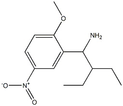 2-(1-amino-2-ethylbutyl)-1-methoxy-4-nitrobenzene Struktur